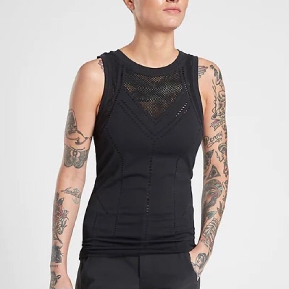 New Athleta Black “Oxygen” Tank, Sleeveless Top XS